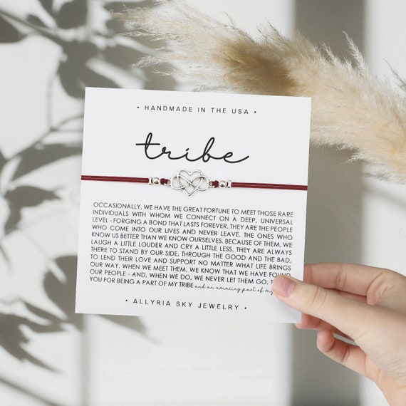 Tribe Bracelet, Gift for Your Tribe, Best Friend Gift, Silver Charm Bracelet, Gift for Her, Gift for Friends, Bridesmaid Gift, Bachelorette