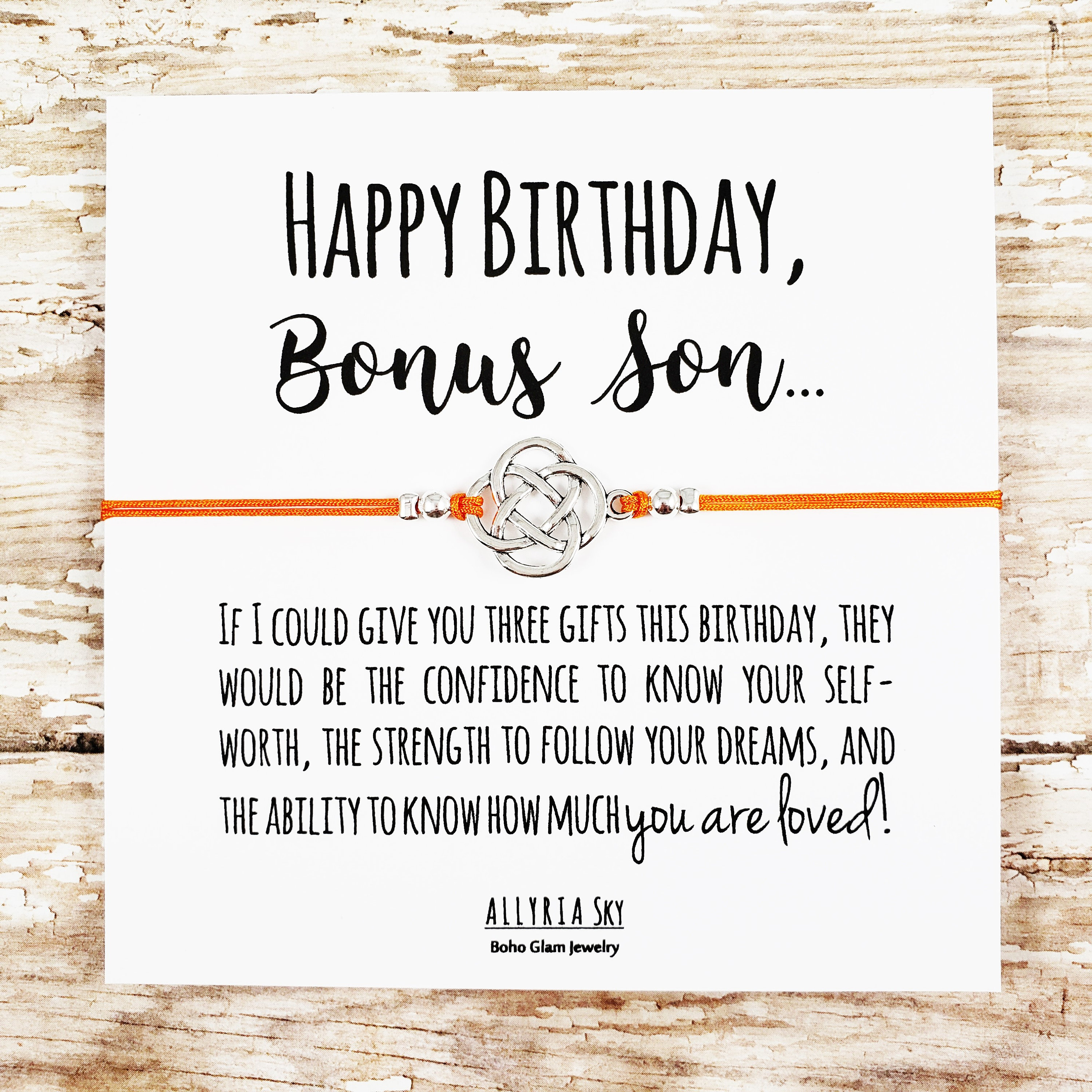 Bonus Son Birthday Gift, Bonus Son Bracelet, Bonus Son Birthday Card, Bonus  Mom Bonus Son Birthday Gift, Stepson, Unbiological Son Birthday - Etsy  Israel, image size:3000x3000