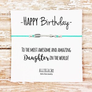 Charm Bracelet With "happy Birthday Daughter" Card | Daughter Birthday ...