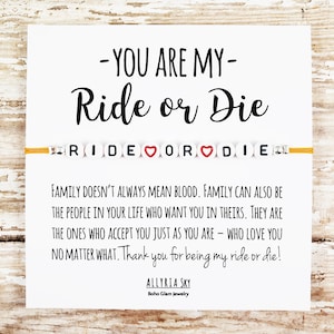 Ride or Die Word Bracelet, Ride or Die Letter Bracelet, Best Friend ...