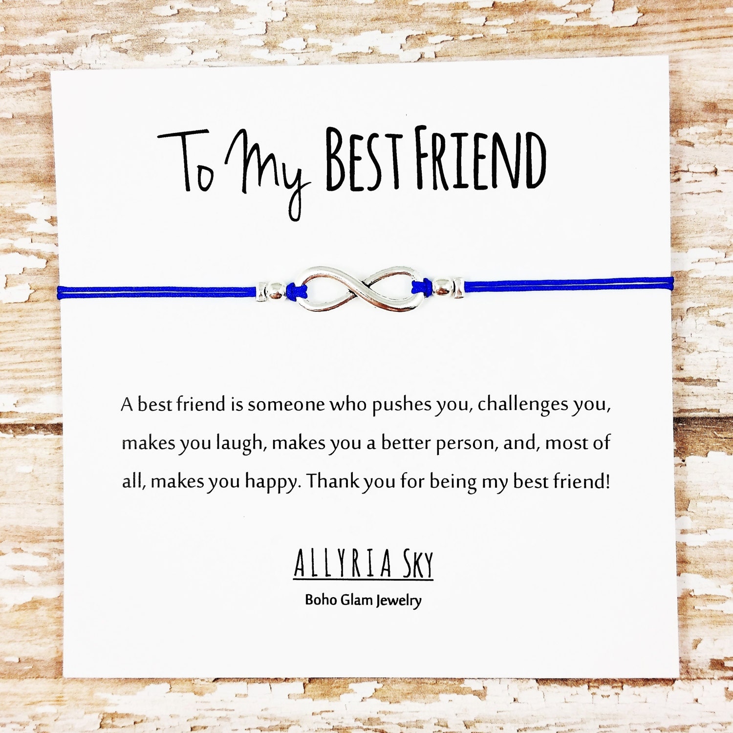 Friendship Bracelet With to My Best Friend Card - Etsy