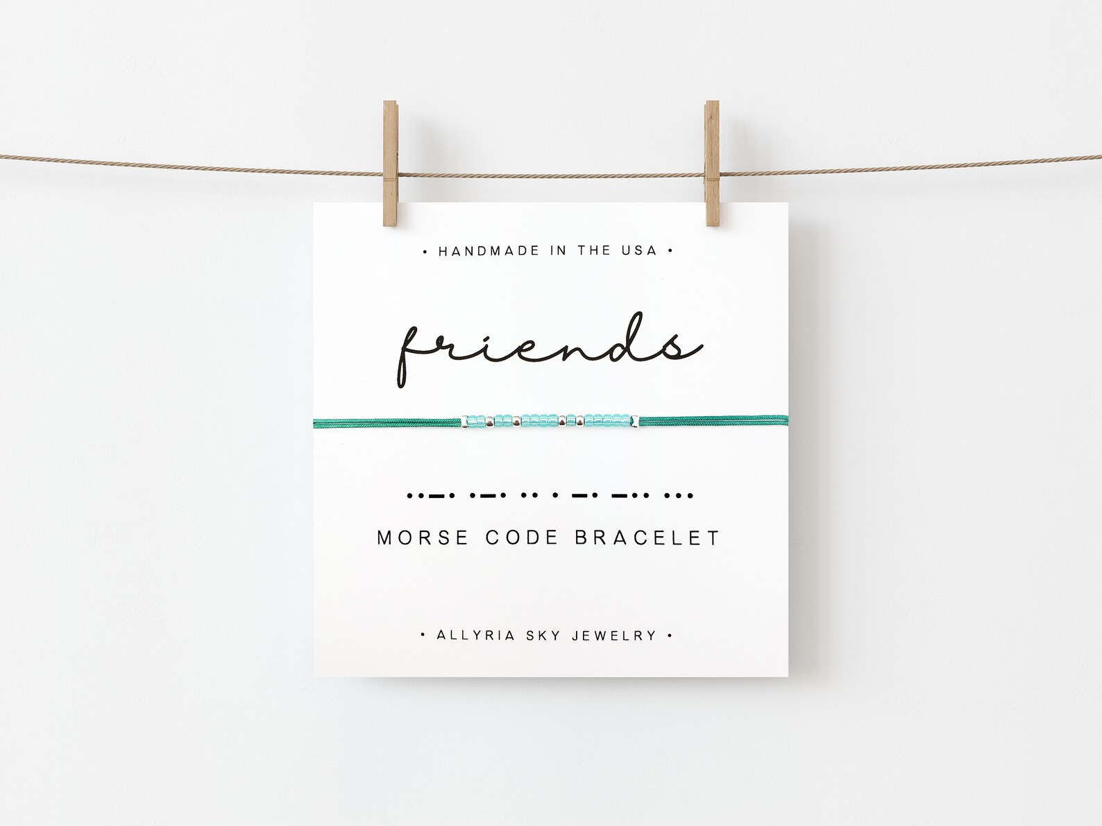 Friends Morse Code Best Friend Gift, Morse Code