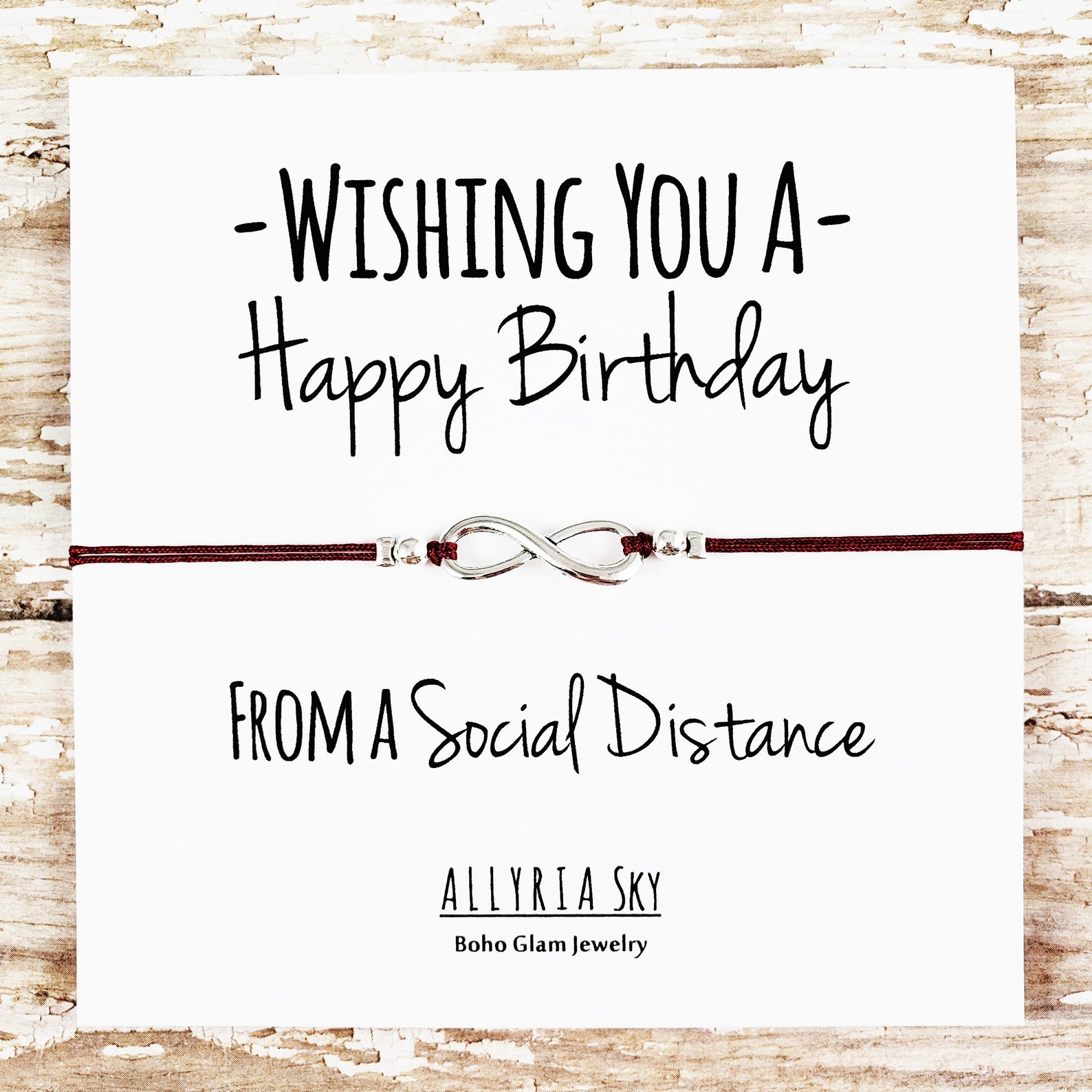 Happy Birthday Social Distance Bracelet and Card | Social Distancing ...