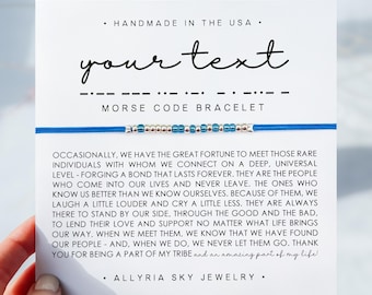 Custom Tribe Morse Code Bracelet, Tribe Gift, Best Friend Bracelet, Best Friend Gift, Girls Trip, Girl Gang, Soul Sister, Girlfriend Gift