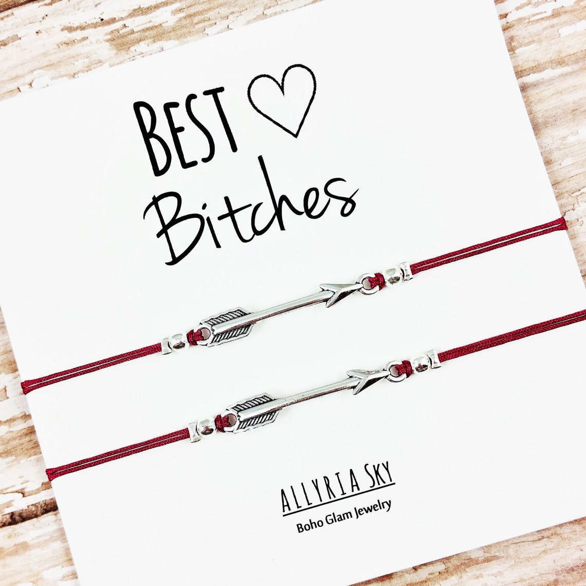 Set of Two Charm Friendship Bracelets With best Etsy