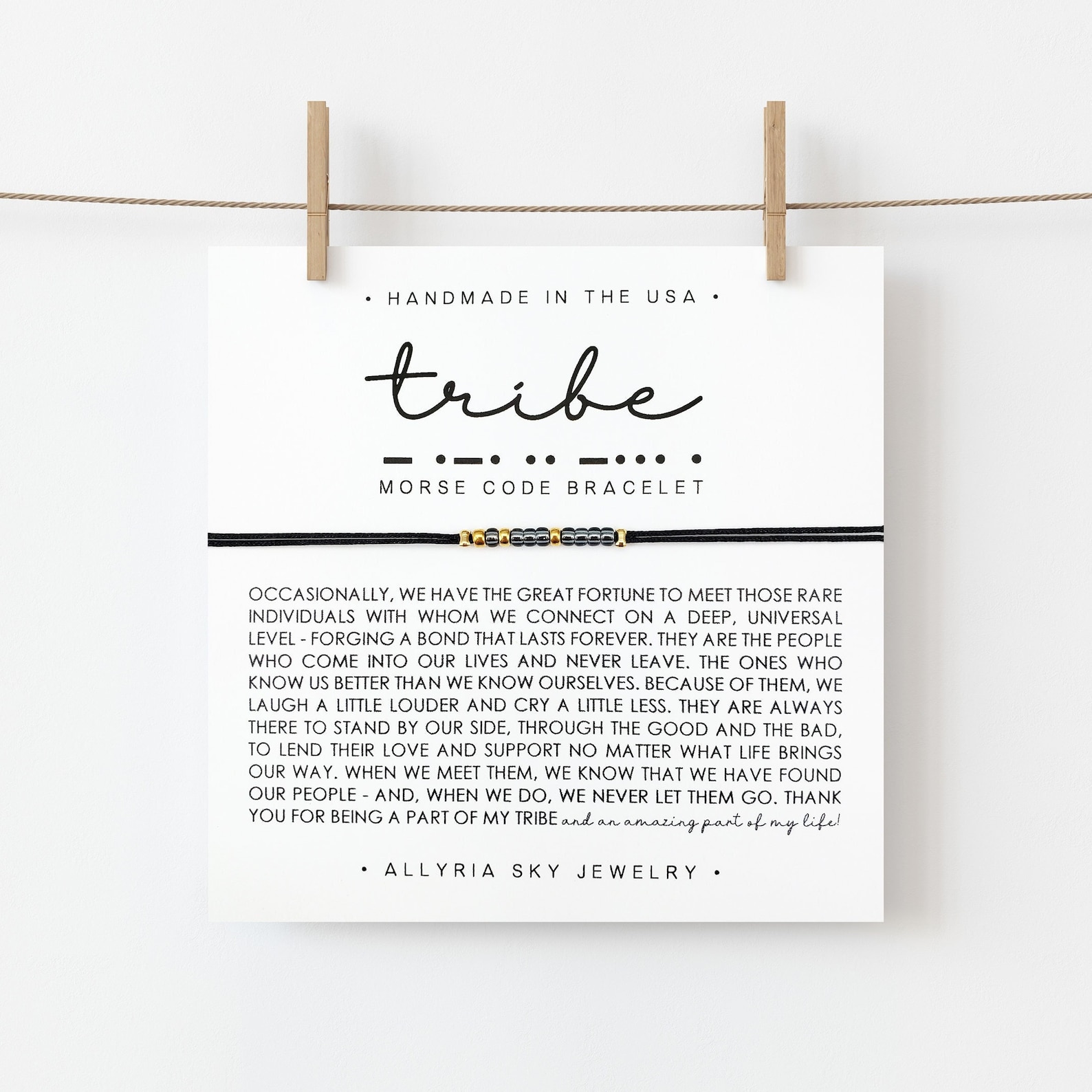 Tribe Code Tribe Morse Code Bracelet and Card, Tribe Gift, Best Friend Bracelet ...