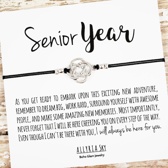 Senior Year Gift Bracelet, Senior Year Gift, Senior Year Card, Back to School, Off to College, High School Senior Gift, College Senior Gift