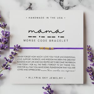 Mama Morse Code Bracelet, Gift for Mom, Mother Gift, Mother&#39;s Day Gift, Mother Daughter Gift Bracelet, Mom Birthday Gift, Mother Jewelry