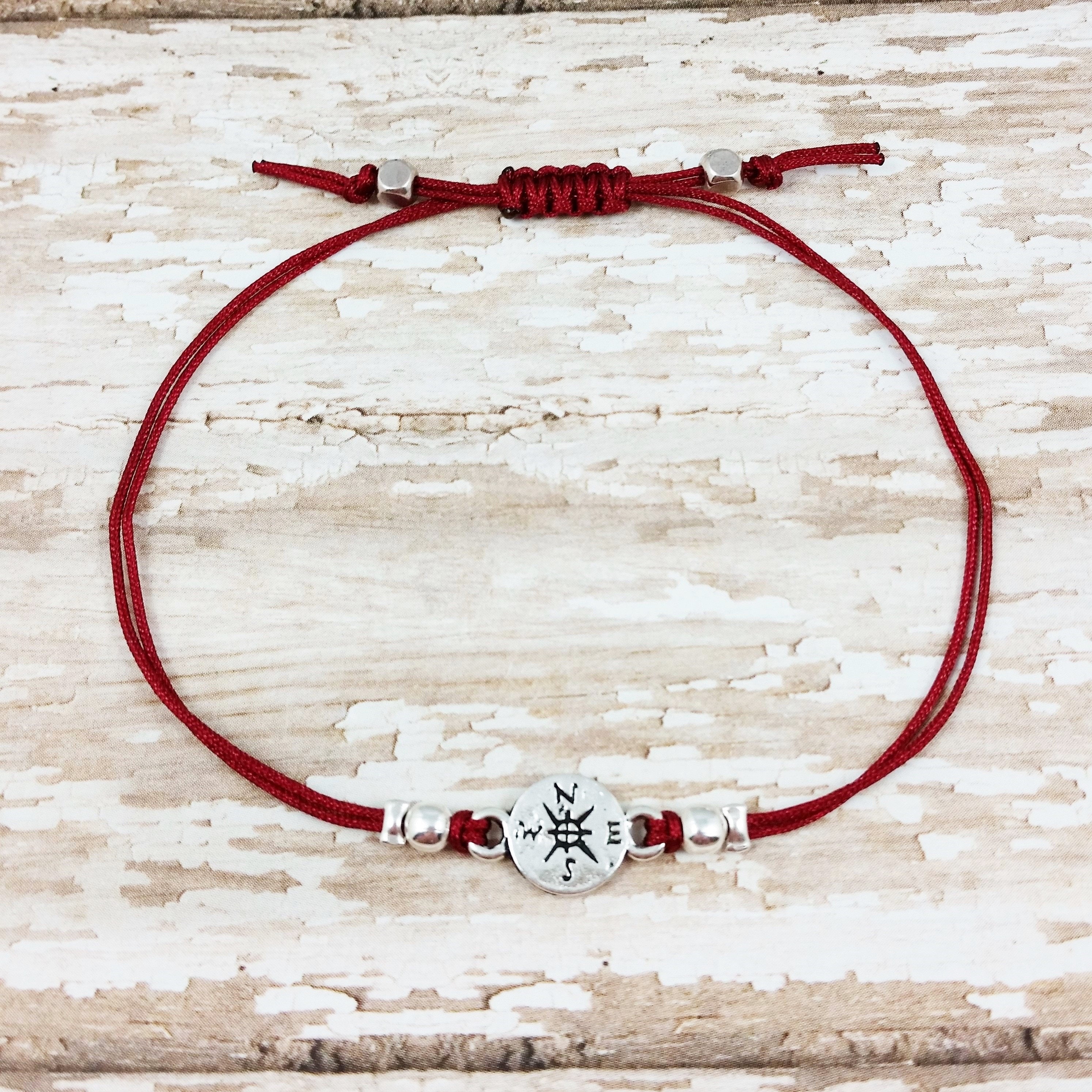 SIRLOMU 2 Piezas Pulsera de Amistad Hecha a Mano Significado Distancia Regalo para Mejor Amiga Pareja Amantes Chicas, Pulsera de Cuerda Ajustable con