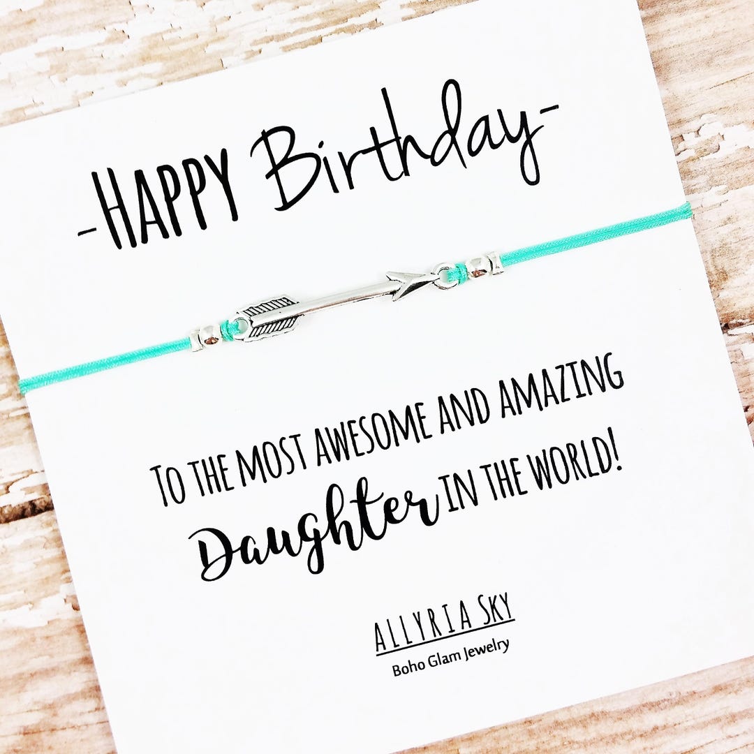 Charm Bracelet With "happy Birthday Daughter" Card | Daughter Birthday ...
