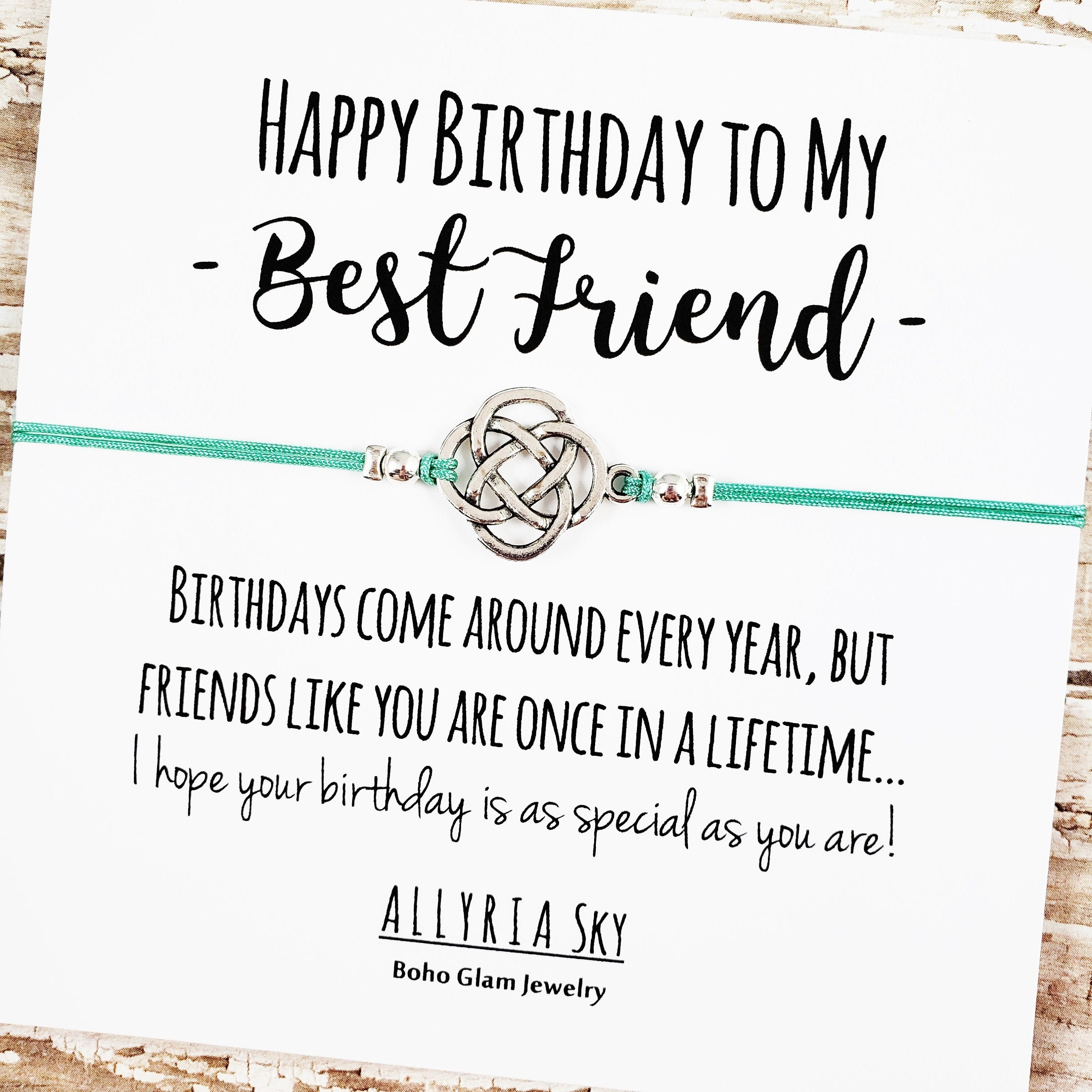 Happy Birthday Best Friend Bracelet Best Friend Birthday - Etsy