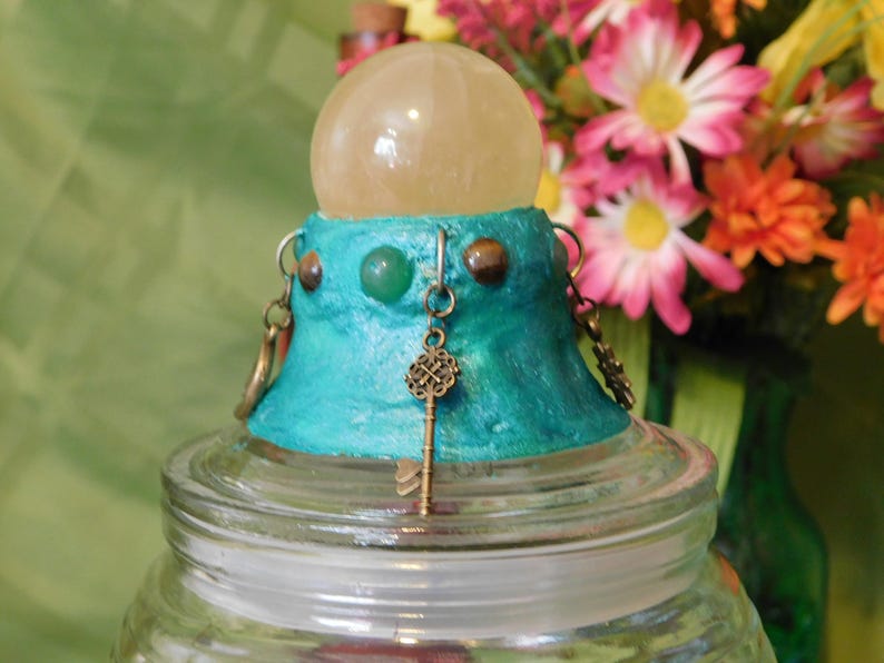 Decorated Apothecary Jar Bottle Witchy Decor Etsy