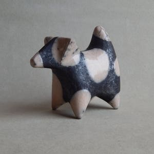 Ceramic figurine of the Fox Terrier dog, Raku ceramics, a dog figurine, a Foxterrier figurine, pets, a gift for him, a gift for her, pets image 1