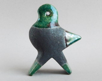 Ceramic sculpture "Blue bird",pottery handmade ,bird figurine,pottery handmade ,bird figurine,ceramic,bird from clay,archaic,blue bird