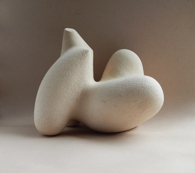 Ceramic sculpture woman, art, garden sculpture, minimalism, nature, interior decor, art object, modern sculpture, original gift, ceramics image 1