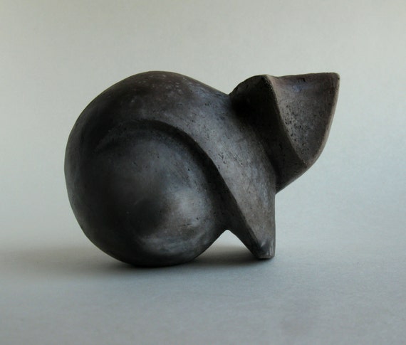 Gray Cat Ceramic Figurine by Cats