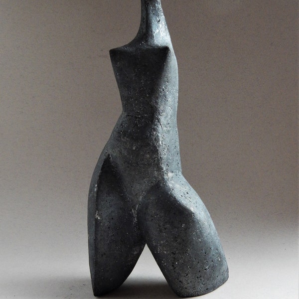 Ceramic sculpture,black ceramics, ceramic figurine,African figure,sculpture for the garden,ceramics Raku,art and collecting,woman