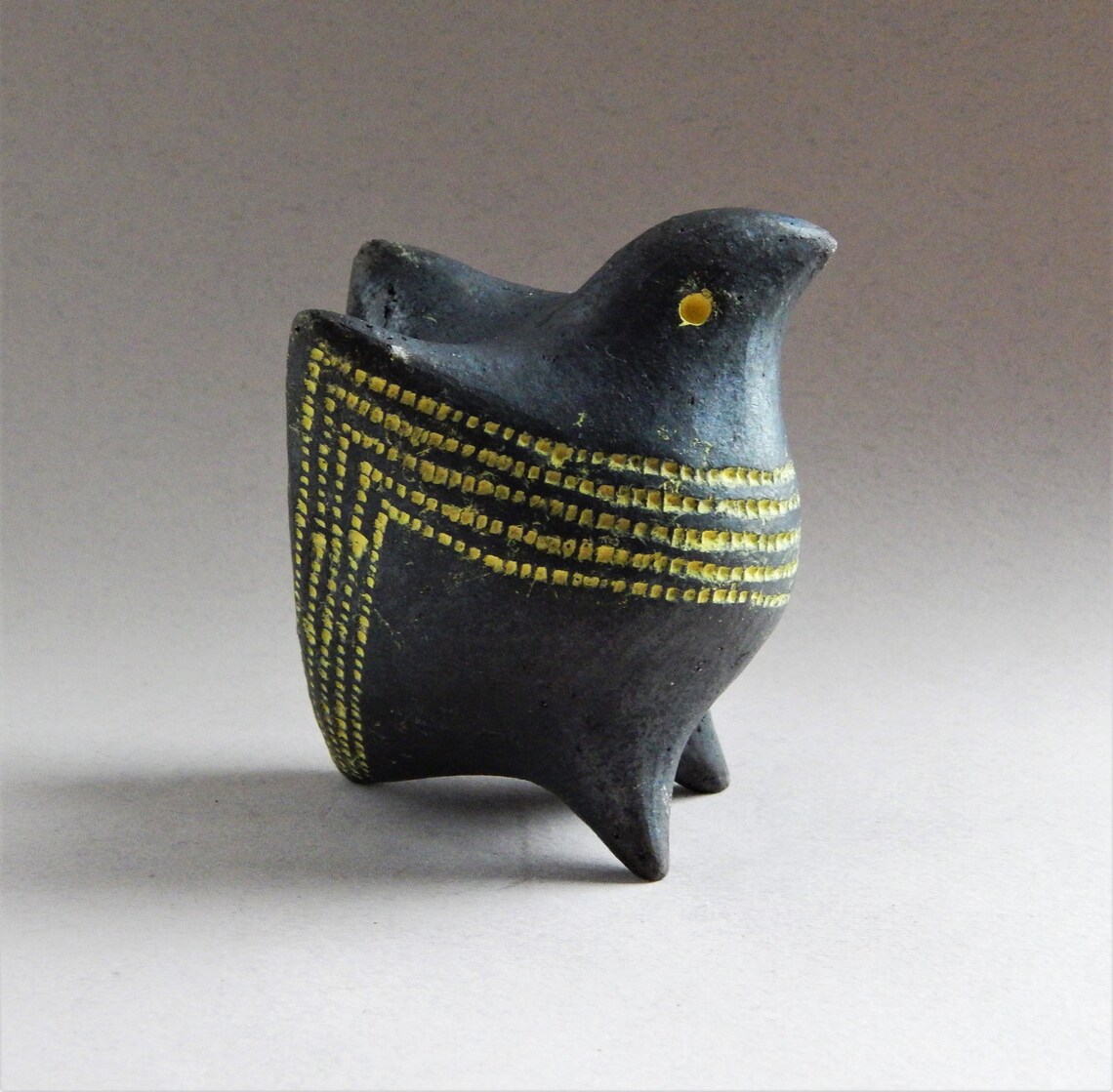 Ceramic sculpture bird ornament figurine bird black Etsy