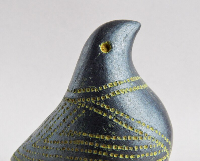 Ceramic Sculpture Bird Ornament Figurine Bird Black Etsy