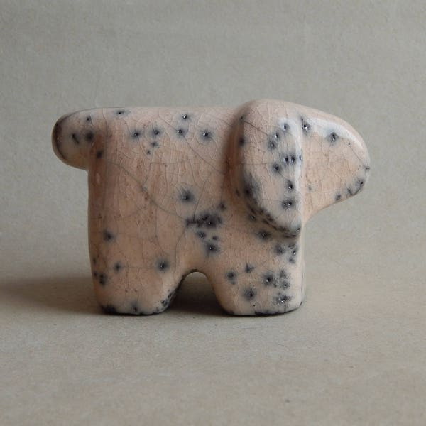 Ceramic sculpture   of the dog "White dog",ceramics of Raku,a figurine of a dog, a white dog statuette, pets, a gift for him, a gift for her