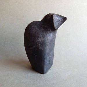 Ceramic sculpture Black Cat, sculpture of Raku, minimalism, a figurine of a cat, figurine, pets, animal figurines,a collection of cats,art image 1