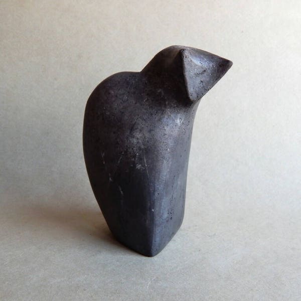 Ceramic sculpture "Black Cat", sculpture of Raku, minimalism, a figurine of a cat, figurine, pets, animal figurines,a collection of cats,art