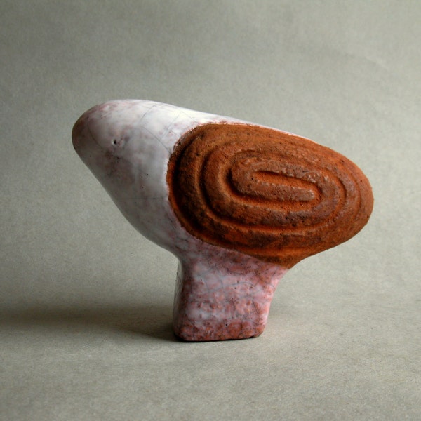 ceramic figurine " red bird" ceramic sculpture, figurines birds, handmade ceramics