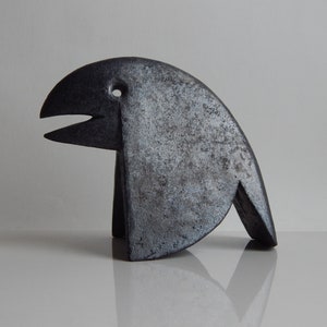 Ceramic sculpture of crows, figurine, bird figurine, black raven, art and collecting,gift, gothic,home decor,original gift