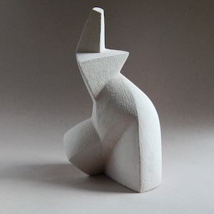 Ceramic sculpture dance, female figure, ceramics, white, original gift,garden sculpture,art,terracotta,housewarming gift,christmas present image 1