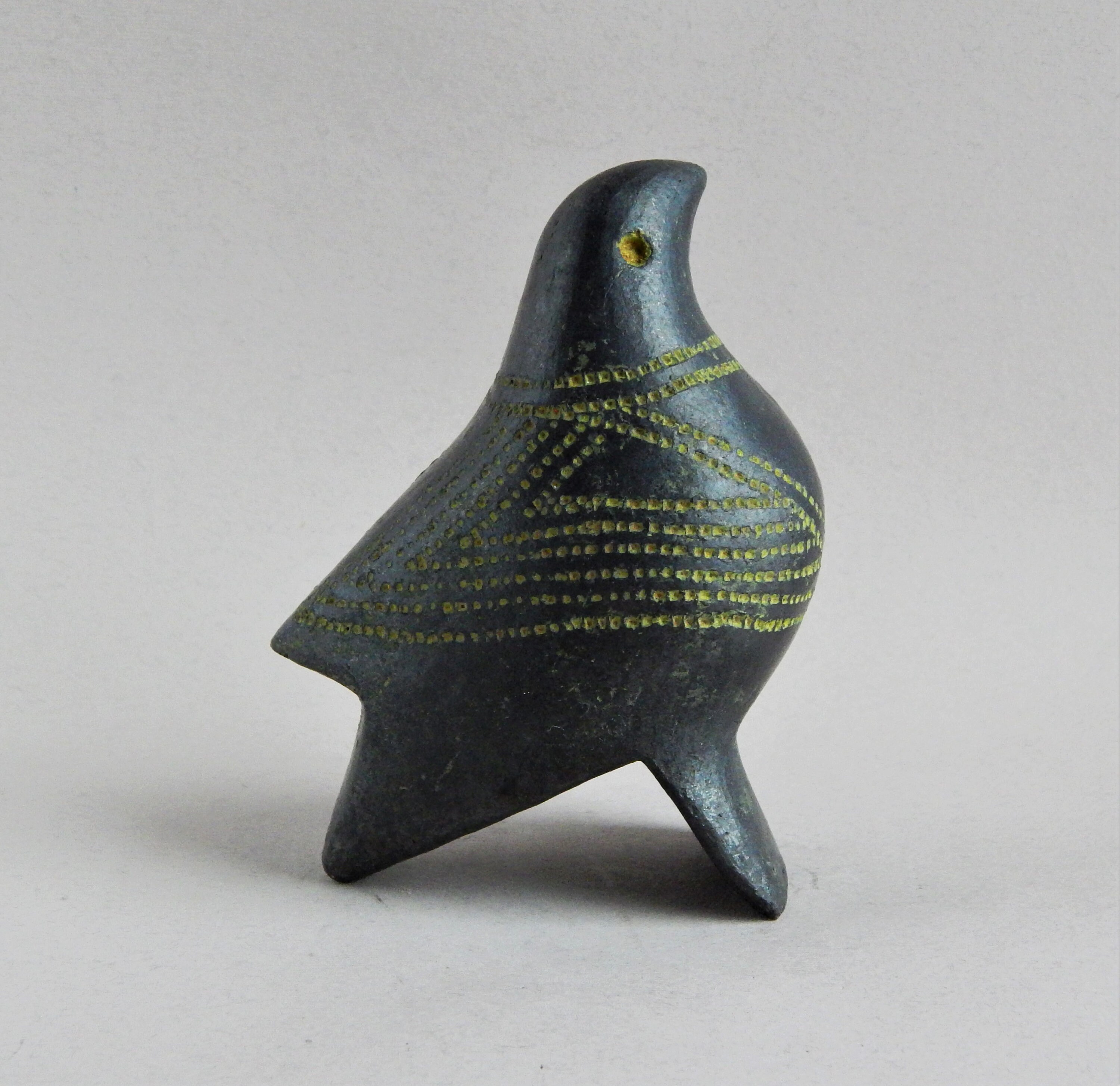 Ceramic sculpture bird ornament figurine bird black Etsy