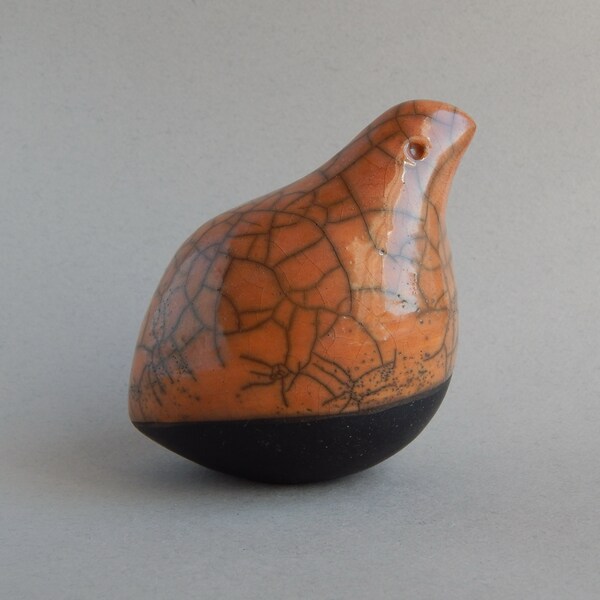 ceramic sculpture-quail, art and collectible, bird figurine, ceramic figurine, birthday present, figurine, pheasant, partridge, red,terakota