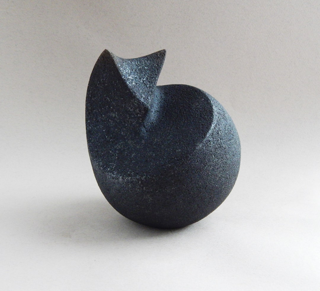 Ceramic Sculpture of a Cat,christmas Present, Original Gift, Collection ...