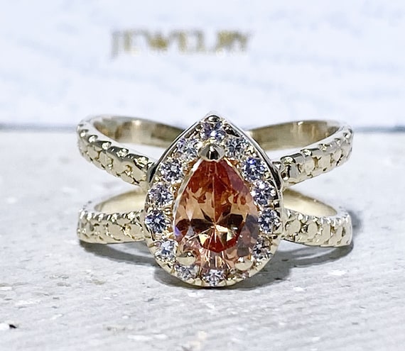 Citrine ring shop etsy