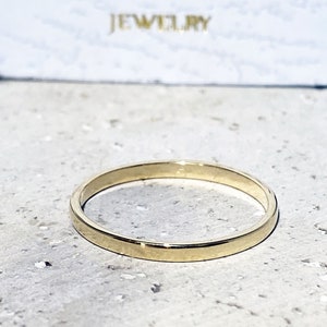 Gold Ring - Stacking Ring - Thin 1.5mm Ring - Slim Band - Stack Ring - Custom Size - Stackable Ring - Simple Ring - Wedding Ring