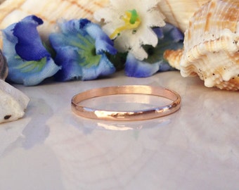 Gold Ring - Thin Ring - Stacking Ring - Stack Ring - Hammered Ring - Tiny Ring - Slim Ring - Wedding Ring - Delicate Ring