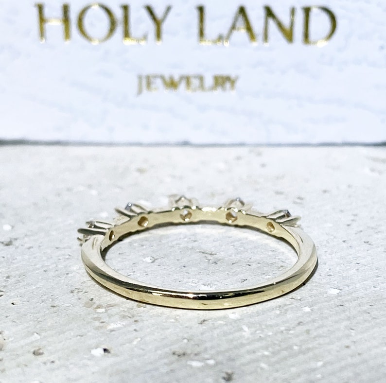 Clear Quartz Ring Gold Ring White Quartz Band Stack Ring Etsy