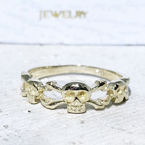 Skull Ring - Silver Skull Ring - Gold Skull Ring - Gold Ring - Promise Ring - Everyday Jewelry - Simple Ring