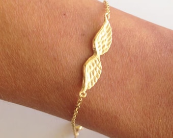 Angel Wings Delicate Chain Simple Dainty Gold Bracelet