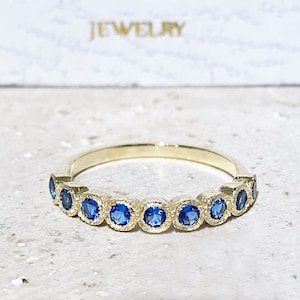 Blue Topaz Ring - December Birthstone - Topaz Jewelry - Stack Ring - Gold Ring -Tiny Ring -  Dainty Ring - Bezel Set Ring - Simple Ring