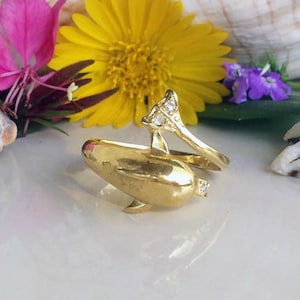 Dolphin Ring – Sea Jewelry Animal Simple Adjustable Casual Gold Band