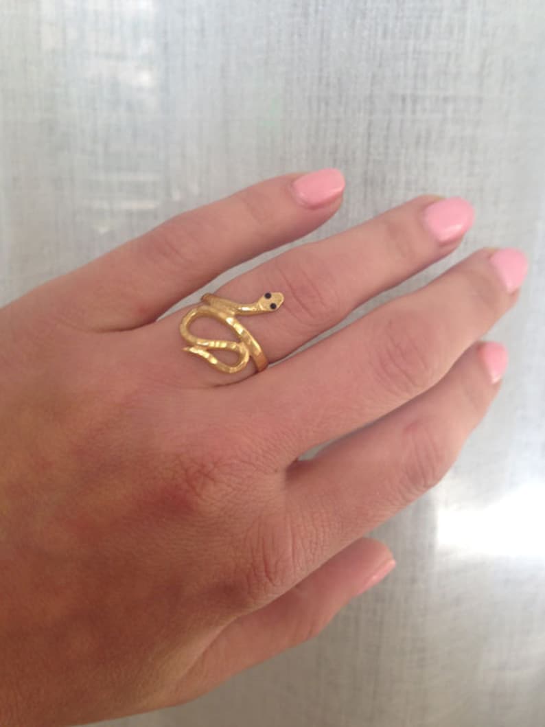 Gold Snake Ring Animal Jewelry Silver Snake Ring Band Etsy