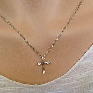 Cross Necklace - Small Cross - Gold Cross Necklace - Simple Necklace ...