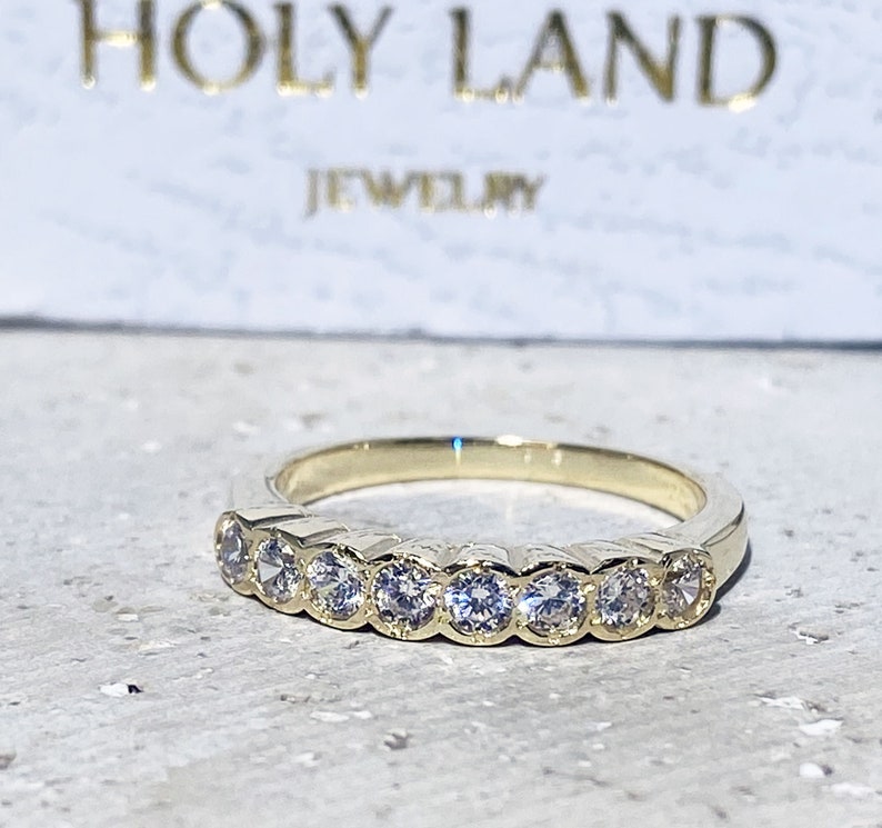 Clear Quartz Ring White Quartz Band Gold Ring Stack Ring Etsy