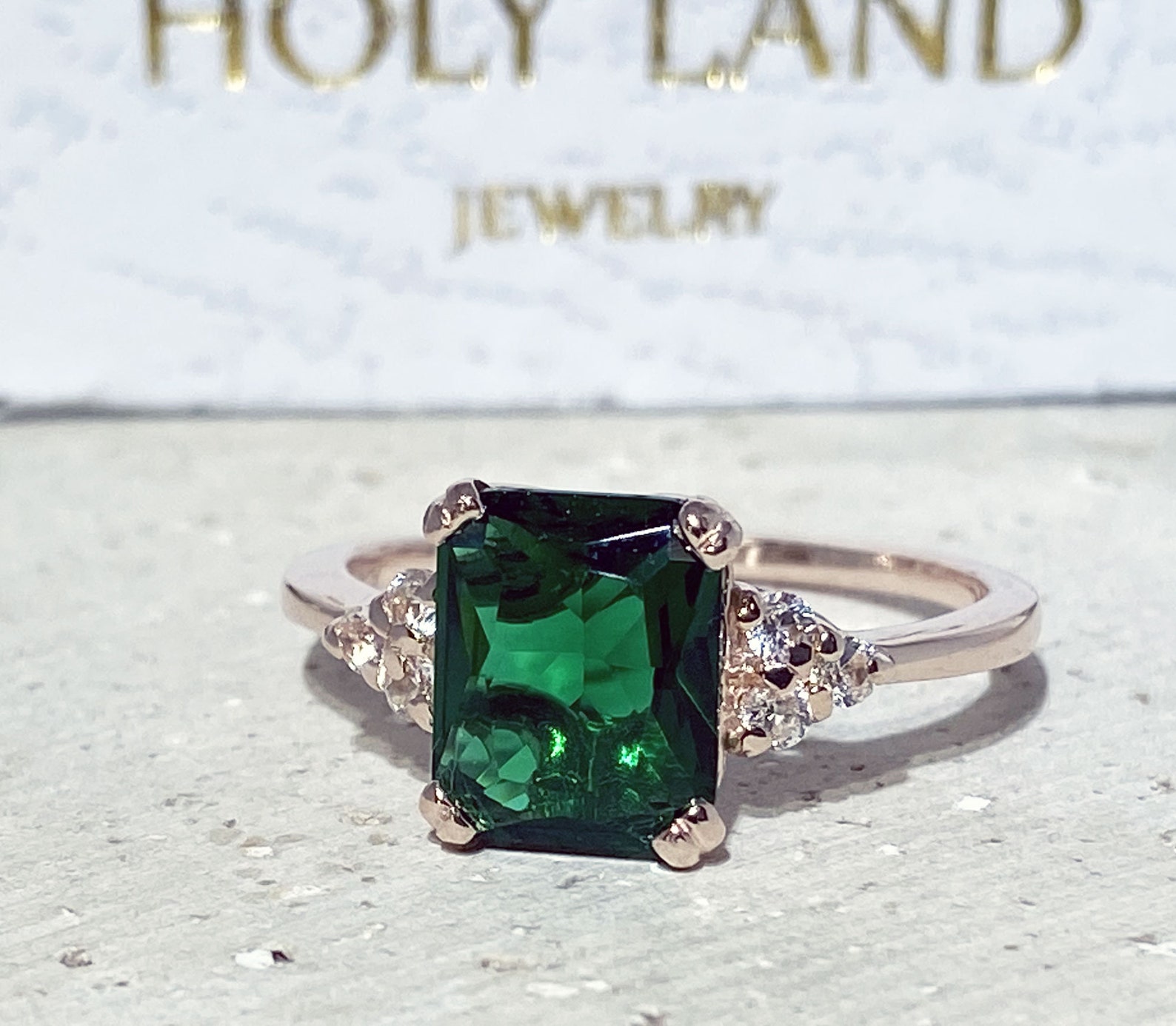 Emerald Ring May Birthstone Gold Ring Gemstone Band - Etsy