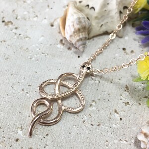 Gold Snake Necklace - Tiny Serpent Necklace - Gold Filled Necklace - Chain Necklace - Simple Necklace - Everyday Jewelry