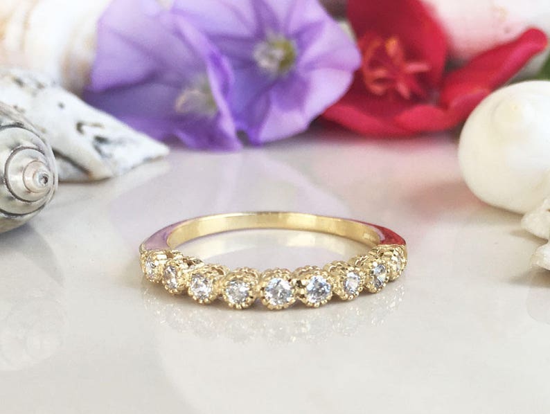 Clear Quartz Ring White Quartz Band Gold Ring Stack Ring Etsy
