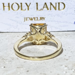 Citrine ring November Birthstone Jewelry Statement Ring Gold Ring Engagement Ring Rectangle Ring Cocktail Ring Gemstone Ring image 9