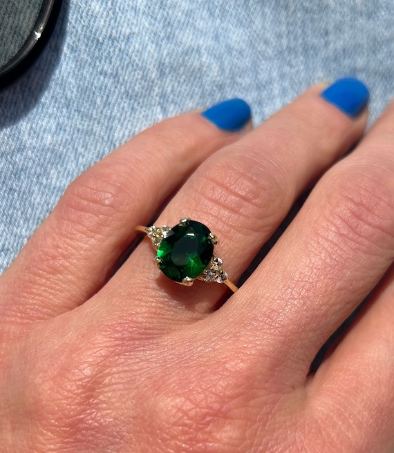 Buy Emerald Cocktail Ring, 18K Yellow Gold Emerald Ring, Birthstone Ring,  May Birthstone Ring Online in India - Etsy