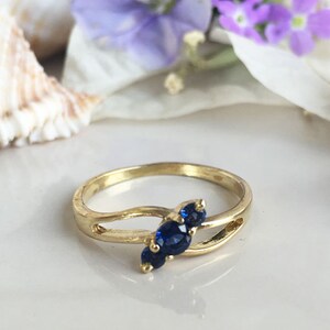 Blue Sapphire Ring - Royal Blue Ring - September Birthstone - Simple Ring - Prong Ring - Dainty Ring - Gemstone Ring
