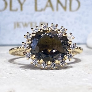 Smoky Quartz Ring - Statement Ring - Gold Ring - Engagement Ring - Oval Ring - Cocktail Ring - Prong Ring - Brown Ring - Smoky Topaz Ring